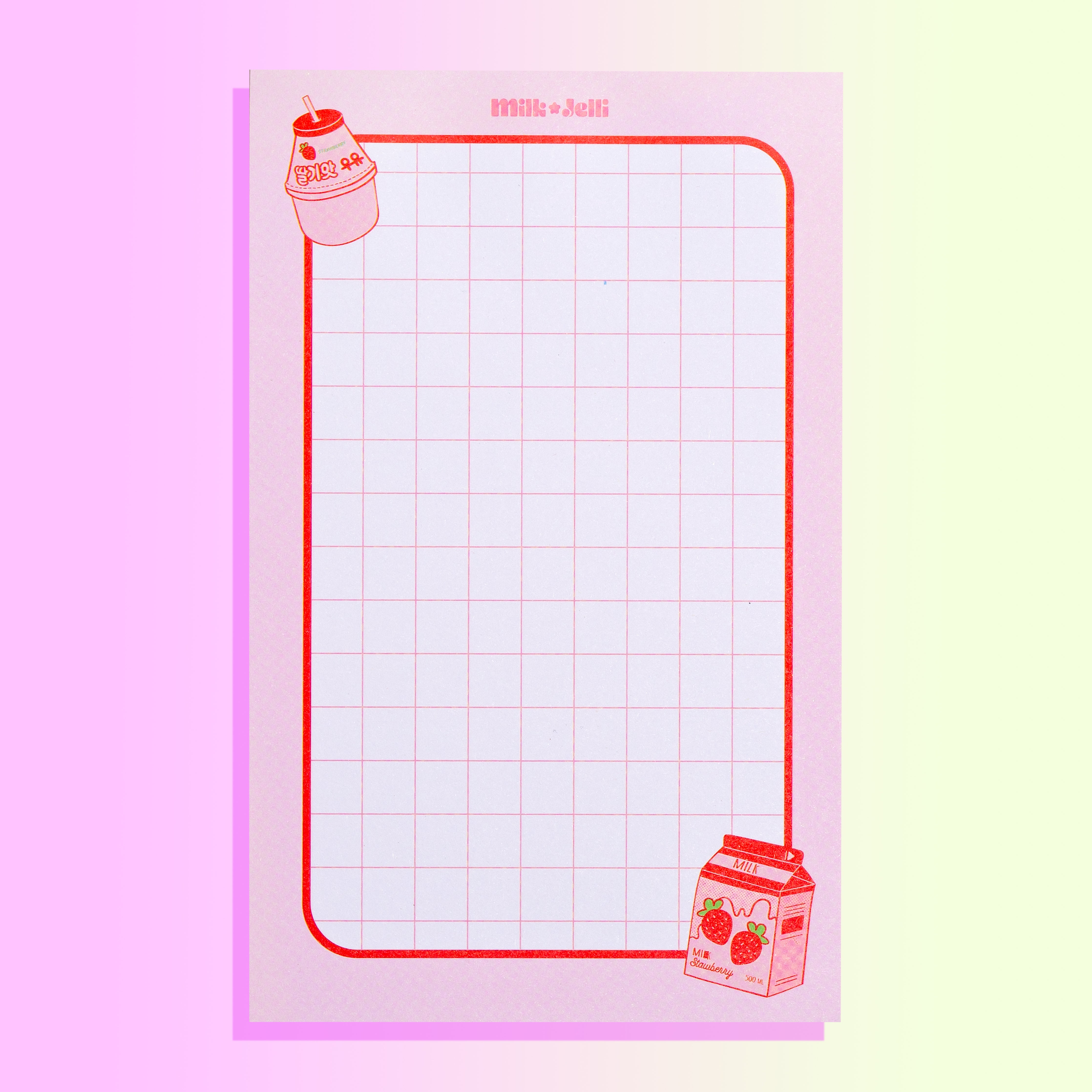 Strawberry Milk Medium Legal Notepad – Milk Jelli