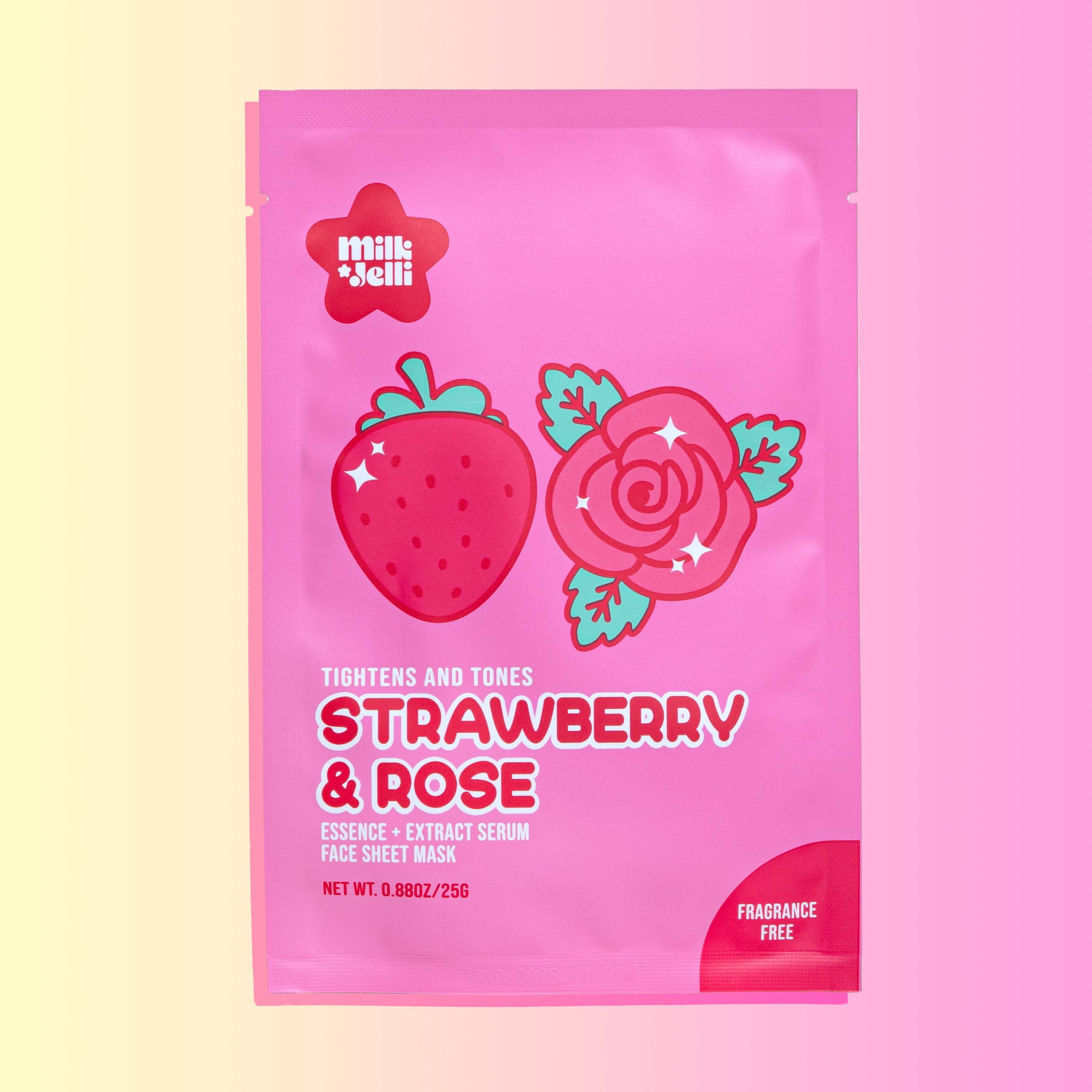 Strawberry + Rose Face Mask – Milk Jelli