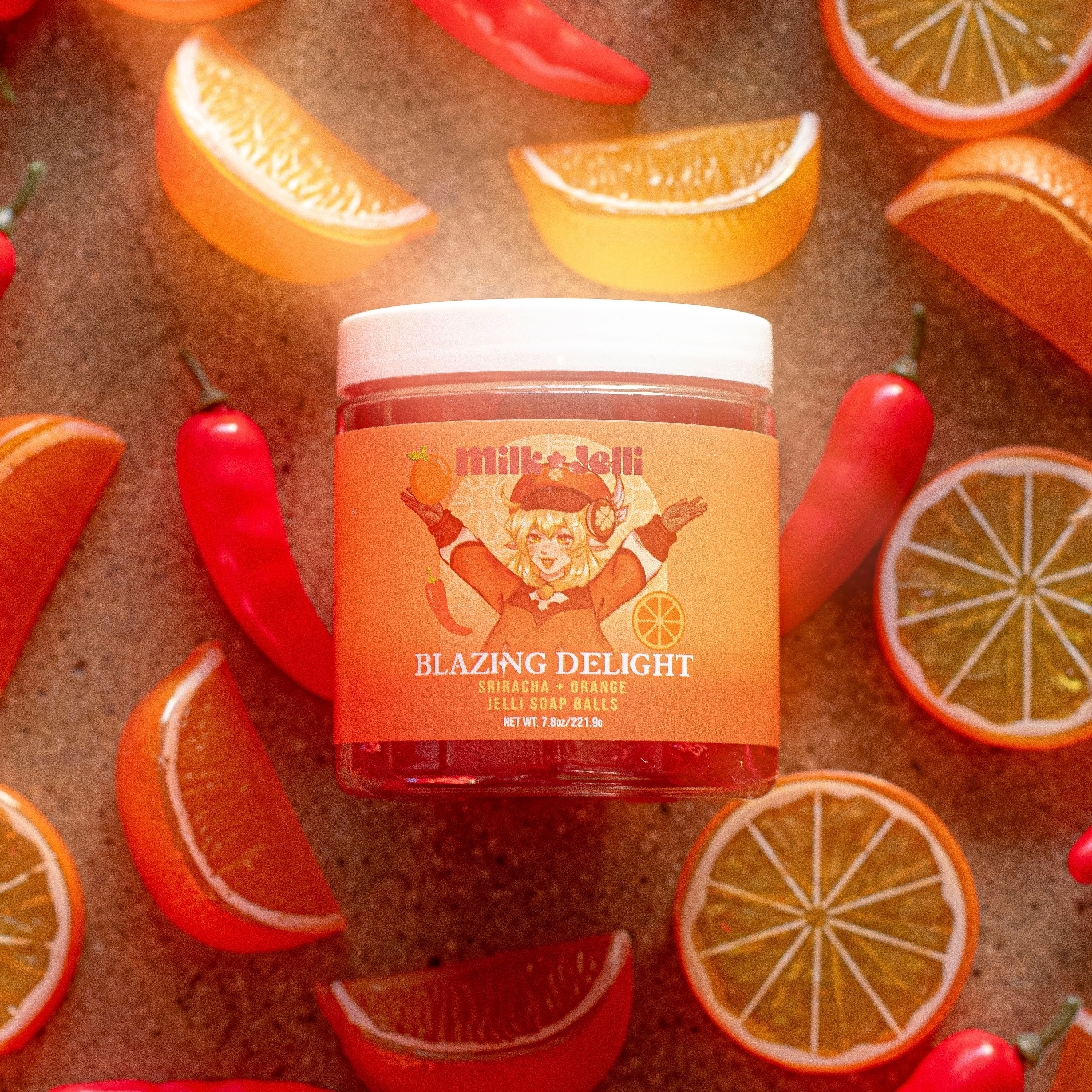 Blazing Delight Sriracha + Orange Jelli Soap Balls