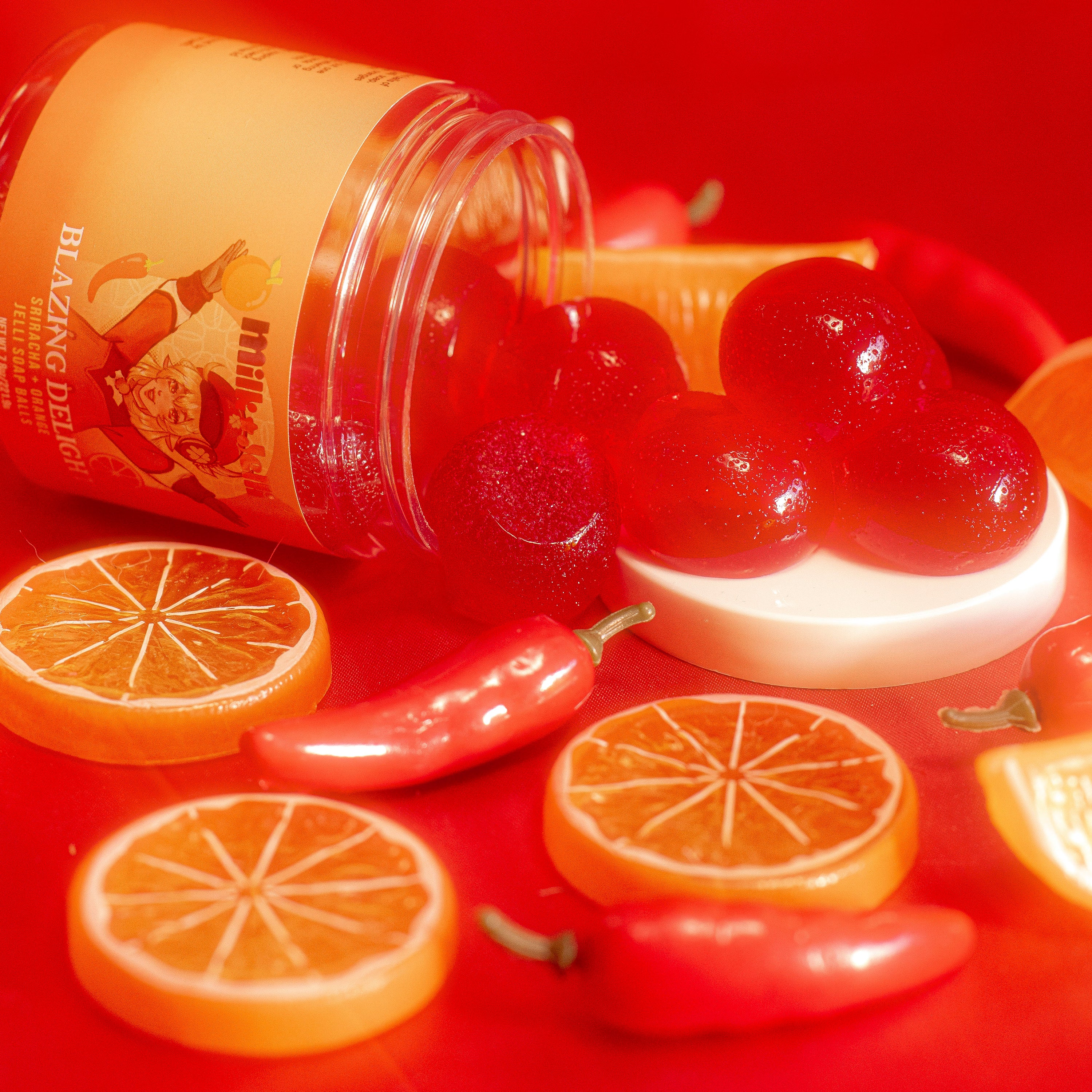 Blazing Delight Sriracha + Orange Jelli Soap Balls