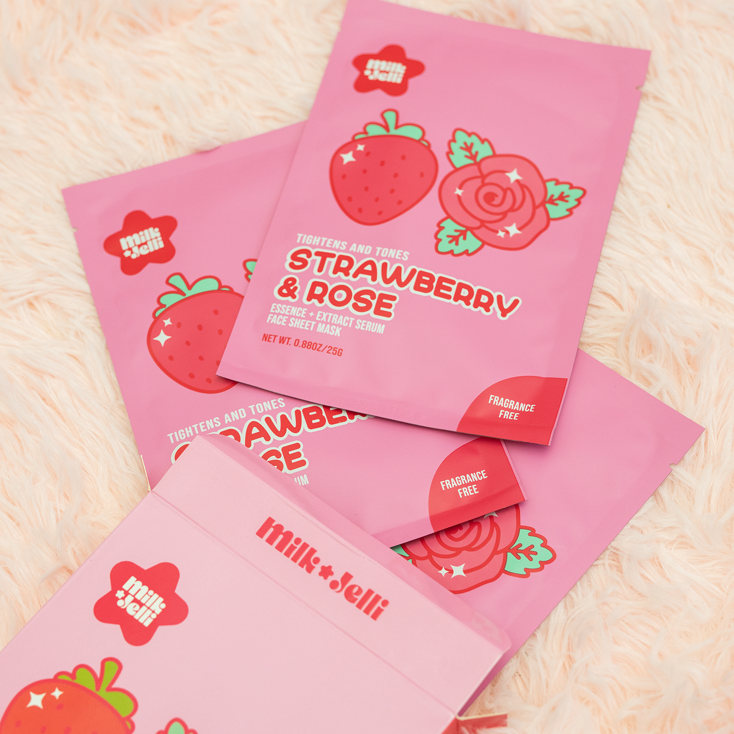 Strawberry + Rose Face Mask Box of 7